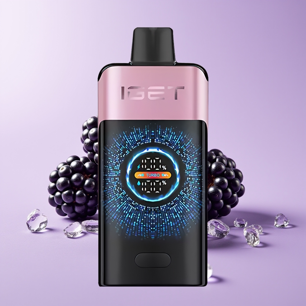 IGET ONE 12000 Puffs Jednorázová E-Cigareta Ostružinový Led s 2700 mAh Baterií