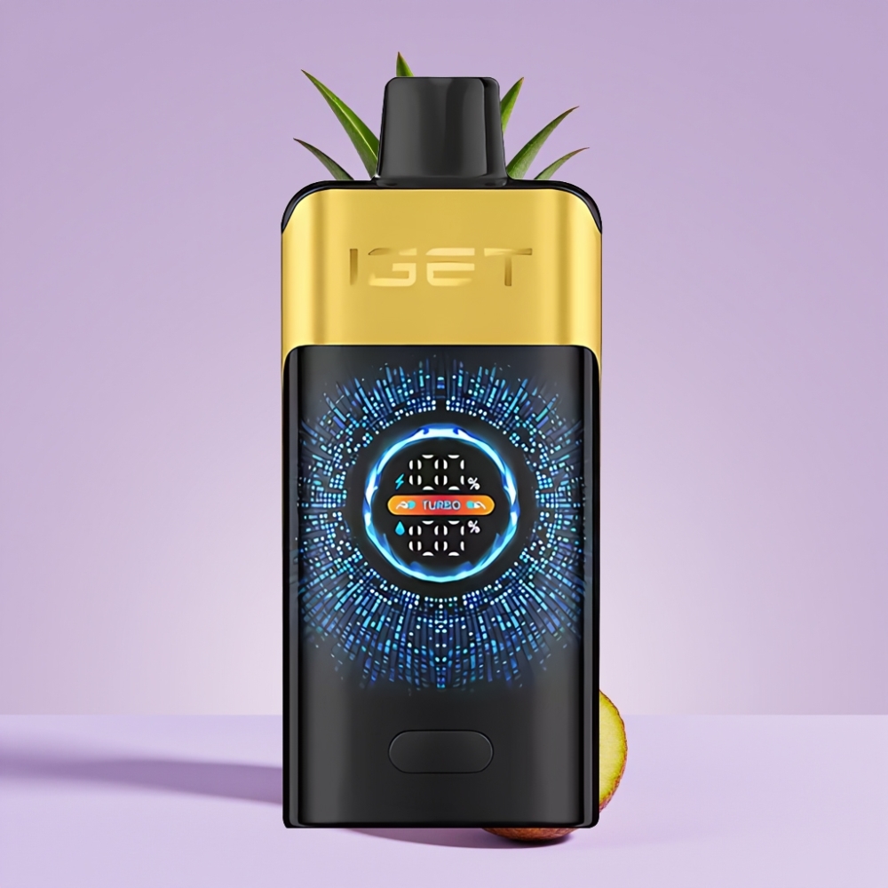 IGET ONE 12000 Puffs Jednorázová E-cigareta Kiwi Ananas s 2700 mAh Baterií a Duální Mesh Cívkou