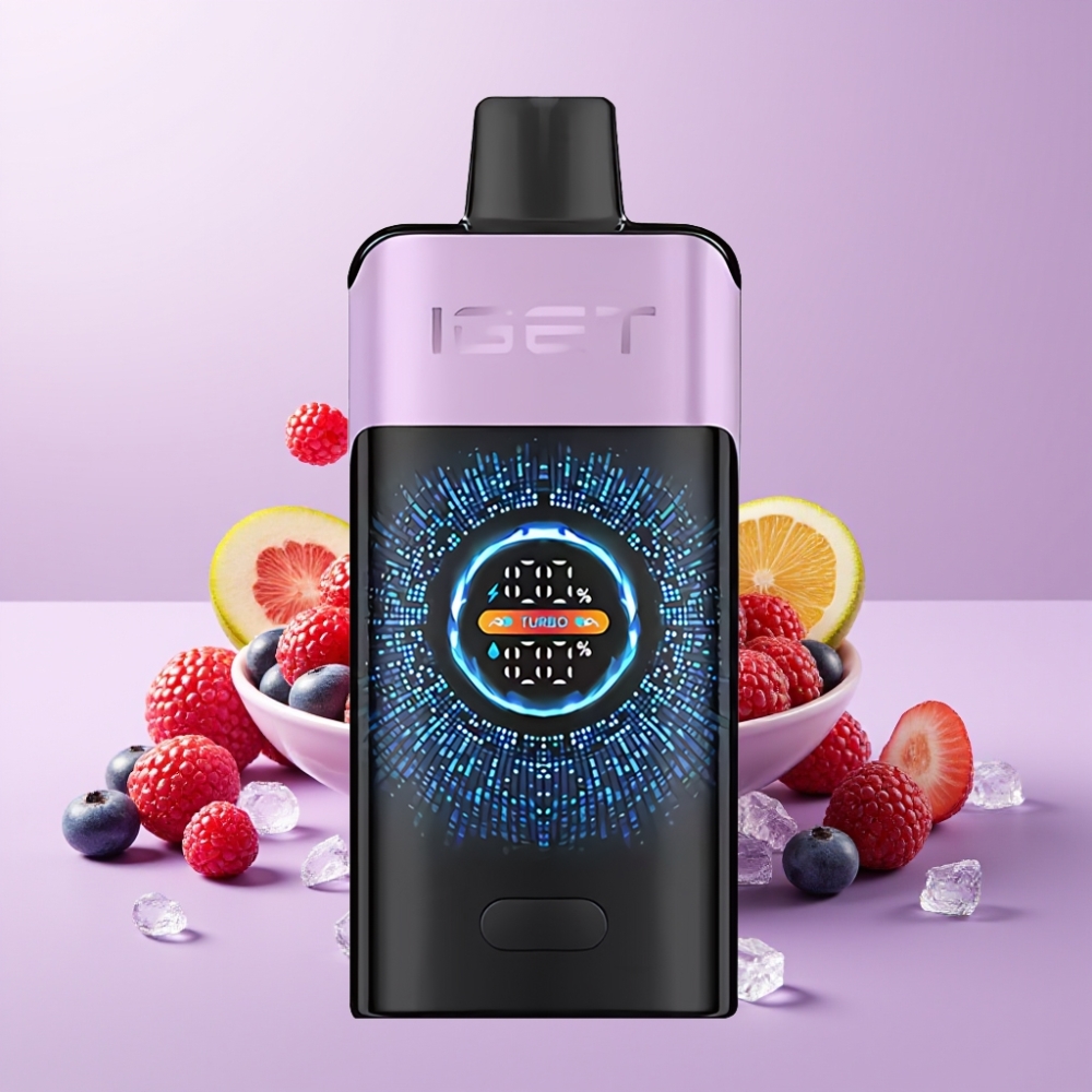 IGET ONE 12000 Puffs Jednorázová E-cigareta Směs Lesního Ovoce s Ledem a 2700 mAh Baterií
