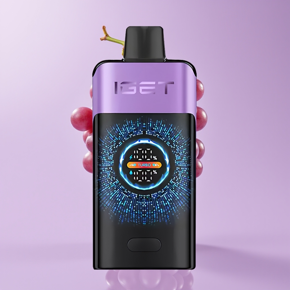 IGET ONE 12000 Puffs Jednorázový Vaporizér Ledová Hroznová s Turbo Módem 9000 Puffs